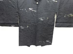 大正ロマン　抽象枝葉模様織り出し一つ紋羽織